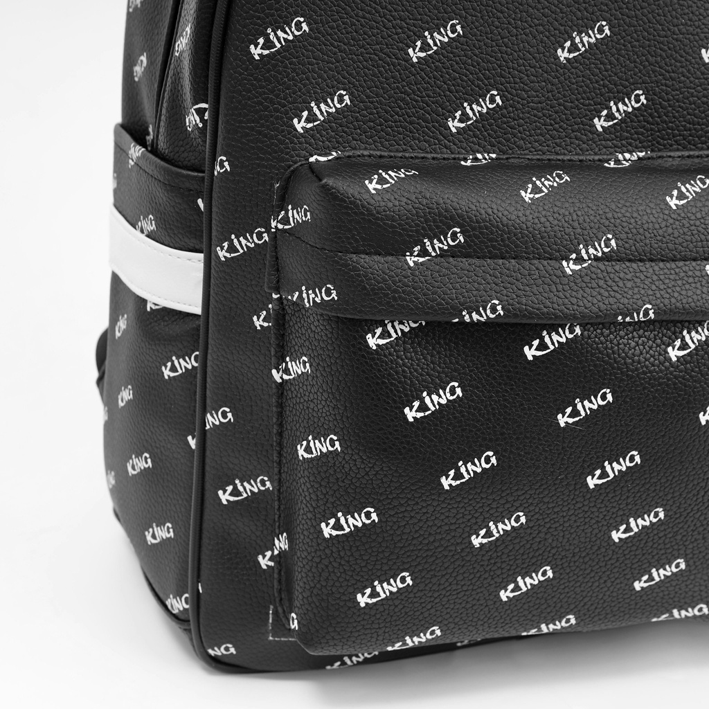 Balo Da Backpack Unisex Chống Nước Balo Backpack King 2-Màu Đen king