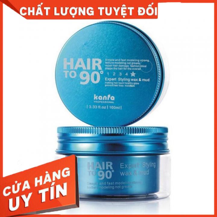 sáp ,Wax tạo kiểu tóc HAIR TO 90 100gr Kanfa-tạo nếp toc ấn tượng  cho nam giớ-giữ nếp tóc lâu-không khô tóc(có 3 mà