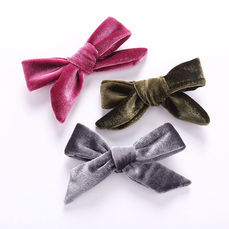 Velvet Baby Hair Clips Accessories Newborn Girl Bowknot Hair Clip Kids Barettes Hair Band