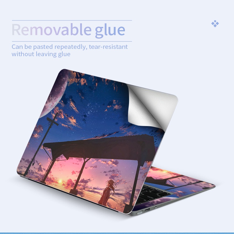 Anime sky cloud laptop decoration decals, for11-17inch laptops such as ASUS, Dell, Lenovo, Acer, etc.