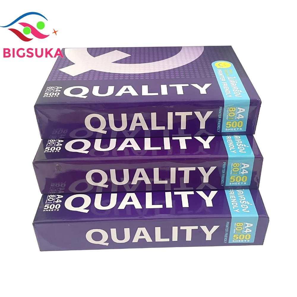 Giấy in A4 Quality 80gsm 500 tờ siêu mịn - xuất xứ Thái Lan BIGSUKA