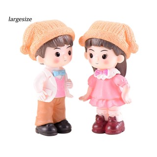 Set 2 tượng bé trai bé gái trang trí không gian DIY