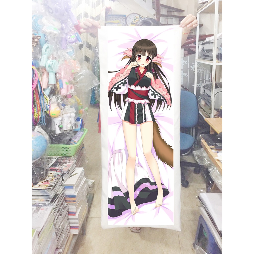 Gối ôm Ulutieh Utawarerumono 1mx40cm (Tặng 1 poster hoặc 1 huy hiệu)