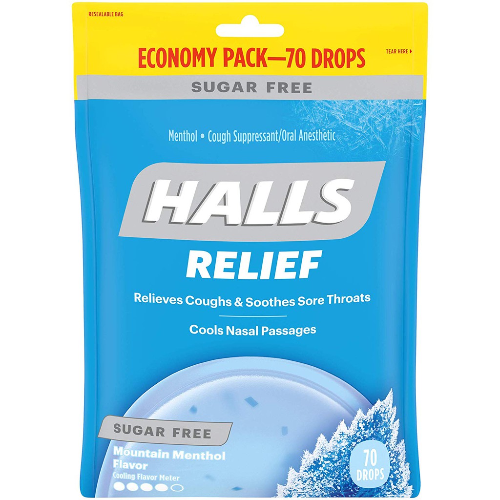 Kẹo ngậm Halls không đường