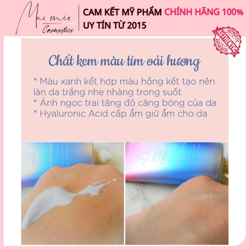 kem chống nắng skin aqua tone up- Trắng da - Kem chống nắng da nhạy cảm/da dầu/ da mụn [Mai meo]