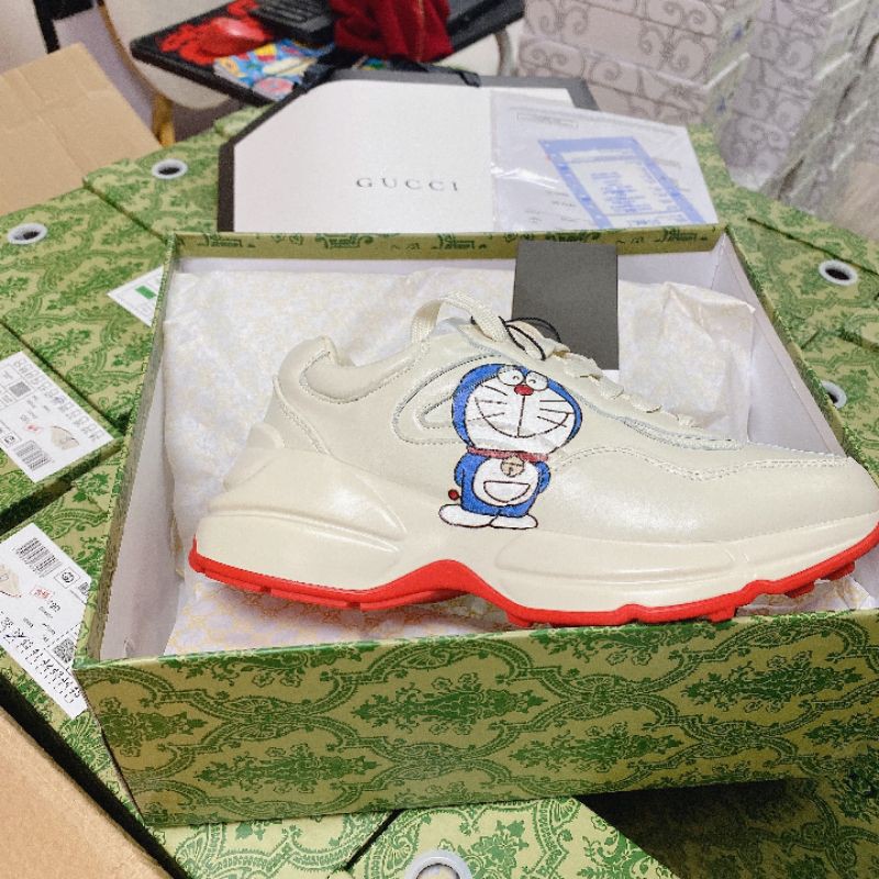 JMT(ẢNH THẬT) Giày Thể Thao Nữ Trắng Doraemon Da Mềm Êm Chân Fullbox Tag Hãng Bill Túi Cao Cấp