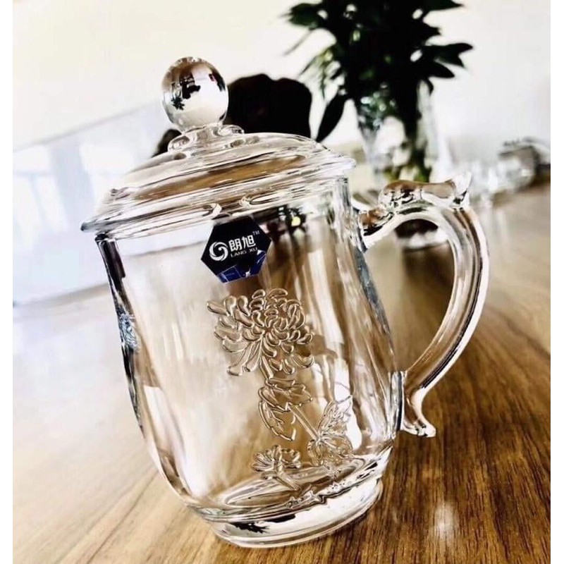 Cốc Thuỷ Tinh Có Nắp 385ML