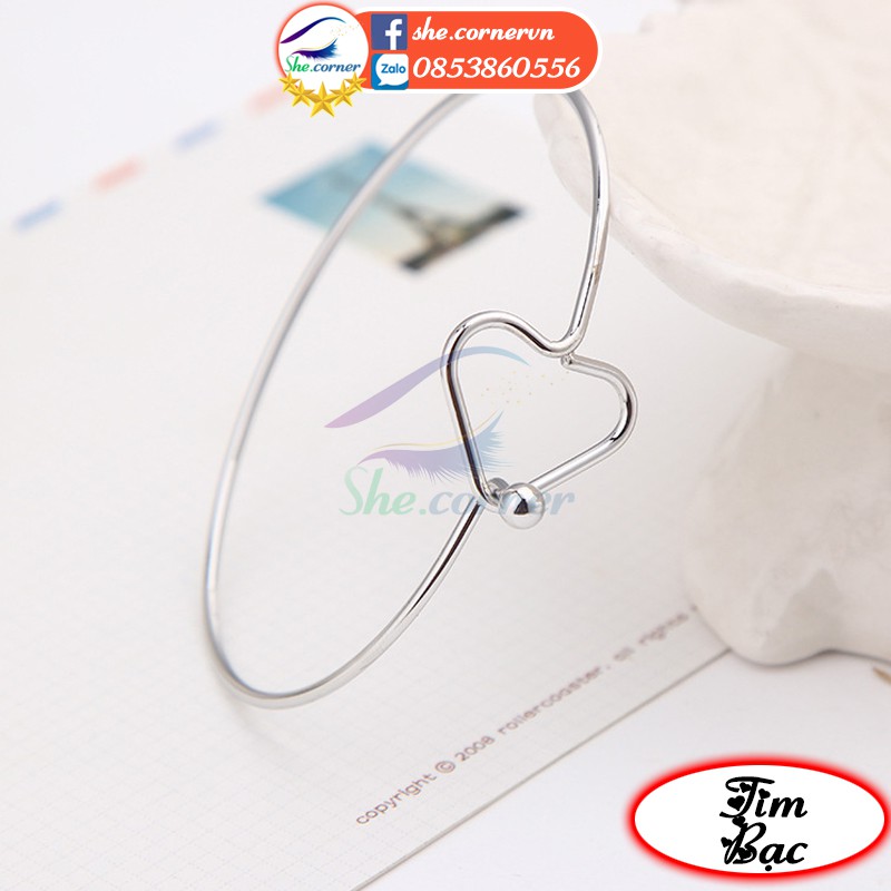 Lắc tay nữ vòng tay ánh kim S099 nhiều hình phong cách Hàn Quốc 6 mẫu
