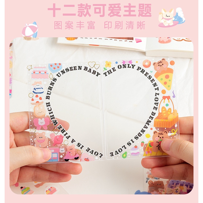 Peach 1Pcs Fairy tale collector cute cartoon stickers Journal Scrapbook Decor Sticker