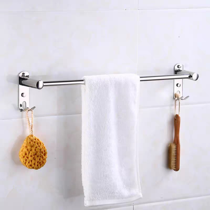 Thanh Vắt Khăn Nhà Tắm Dán Tường INOX 304 kèm bộ đinh vít khoan tường kích thước 50cm - IUTT50