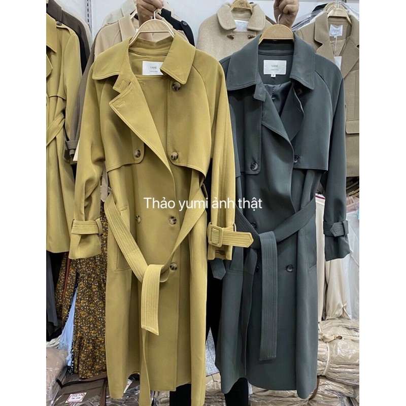 áo mangto kaki đai tay cao cấp chuẩn hãng VANE (sẵn nâu be) | BigBuy360 - bigbuy360.vn