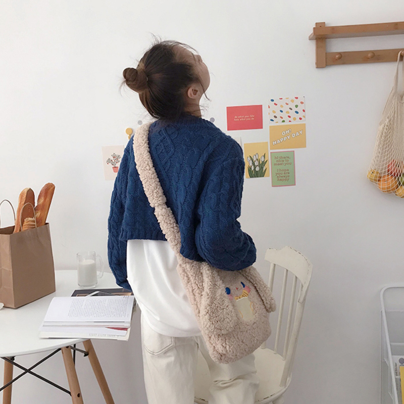 Túi Đeo Chéo Hình Thỏ Bông Dễ Thương Cho Nữ | BigBuy360 - bigbuy360.vn