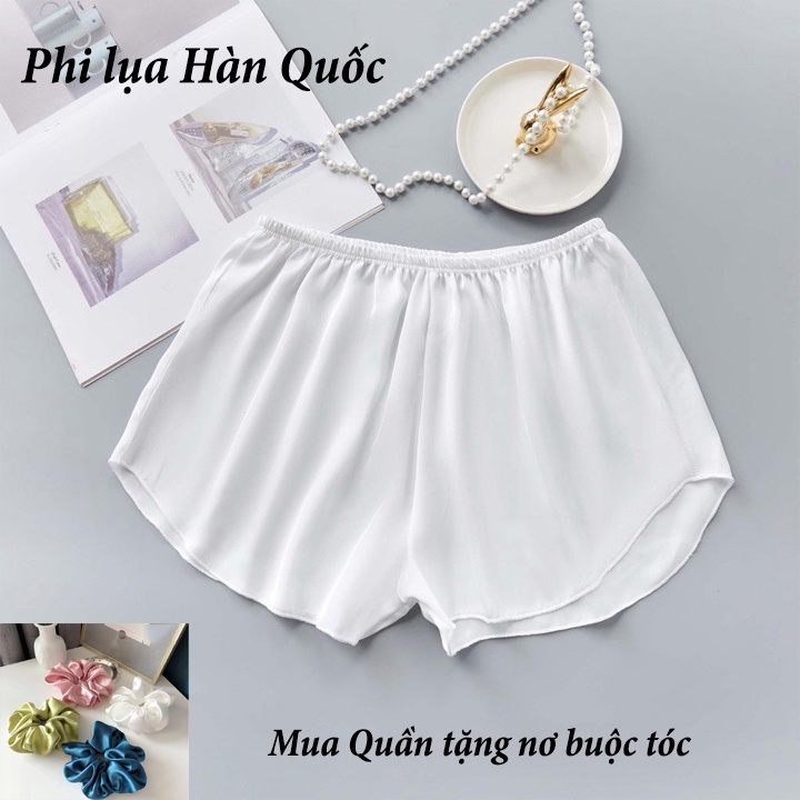Quần Đùi Nữ Mặc Nhà Quần Đùi Nữ Lụa Hàn Quốc  VannhShop QA0003