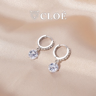 Bông tai nữ đính đá khuyên tai tròn phong cách sang trọng phụ kiện trang sức Cloe Accessories 3276