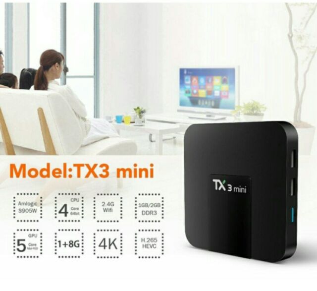 Android Tivibox Tanix Tx3 Mini sẵn hàng/2Gb DDR/16Gb)