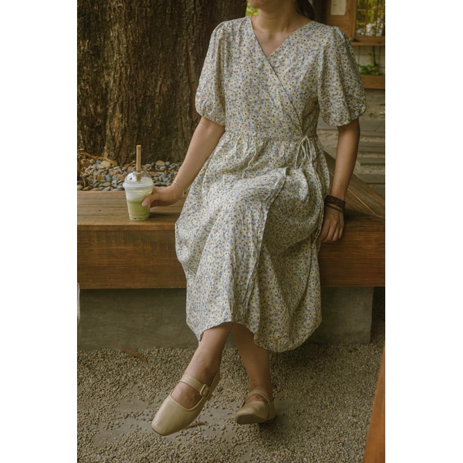 Đầm hoa vintage linen - Đầm Alice - Youth Linen