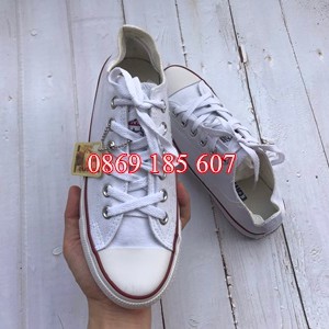 Giày Sneaker CV Trắng Cổ Thấp Nam Nữ