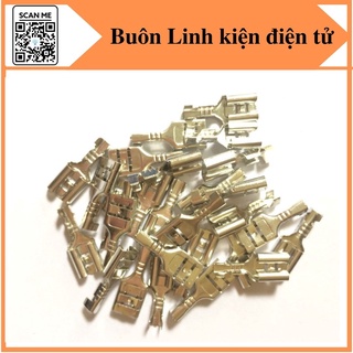 50 đầu cos cái 6.3 trắng, đầu cos ghim, cos 6.3 cái gắn còi, relay