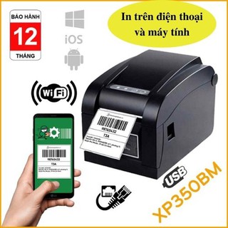 Máy in Xprinter XP350BM LAN in đơn hàng GHTK bằng điện thoại in tem nhãn Minicode và phiếu giao hàng TMĐT