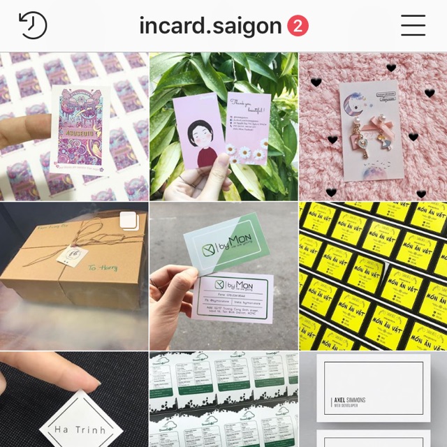 In card và tem giá rẻ