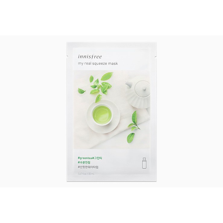 Mặt Nạ Miếng Chiết Xuất Trà Xanh Innisfree My Real Squeeze Mask #Green Tea  | Shopee Việt Nam