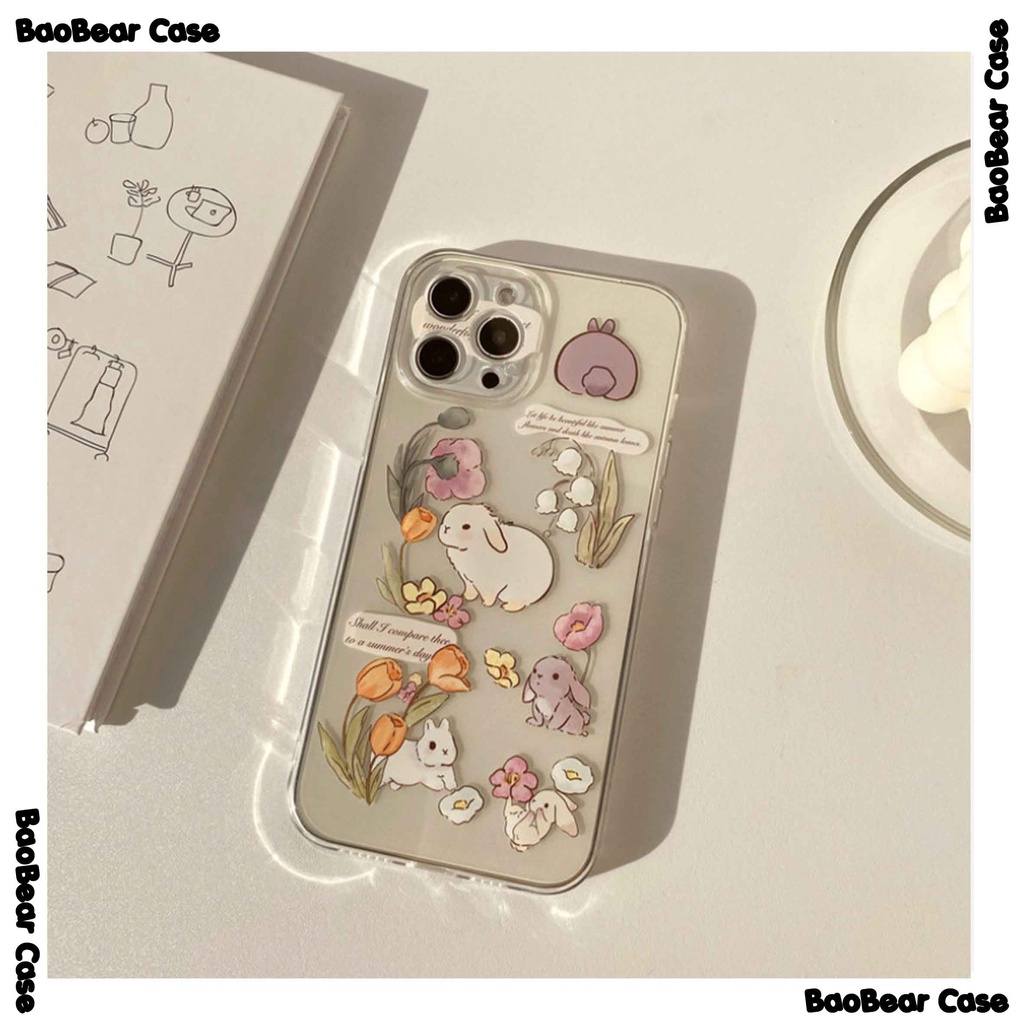 Ốp lưng Thỏ Cute iphone 13promax , 13pro , 13, 12promax, 12pro, 12, 11promax, 11pro, 11, Xr, Xsmax, Xs, X, 7/8plus Free
