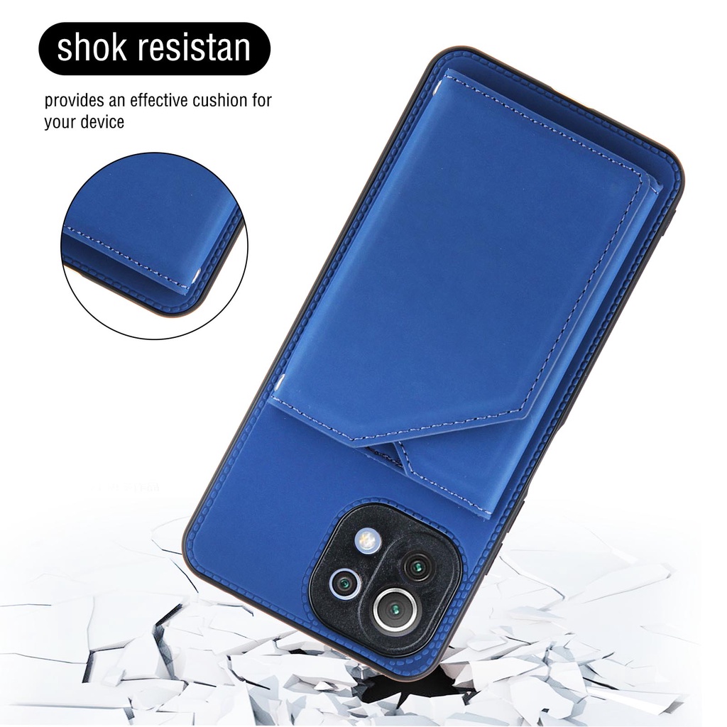 Bao Da Điện Thoại Kiểu Ví Tiền Cho Xiaomi Mi 11 10t Lite Ultra Pro Poco M3 11x Pro Redmi Note 10 5g