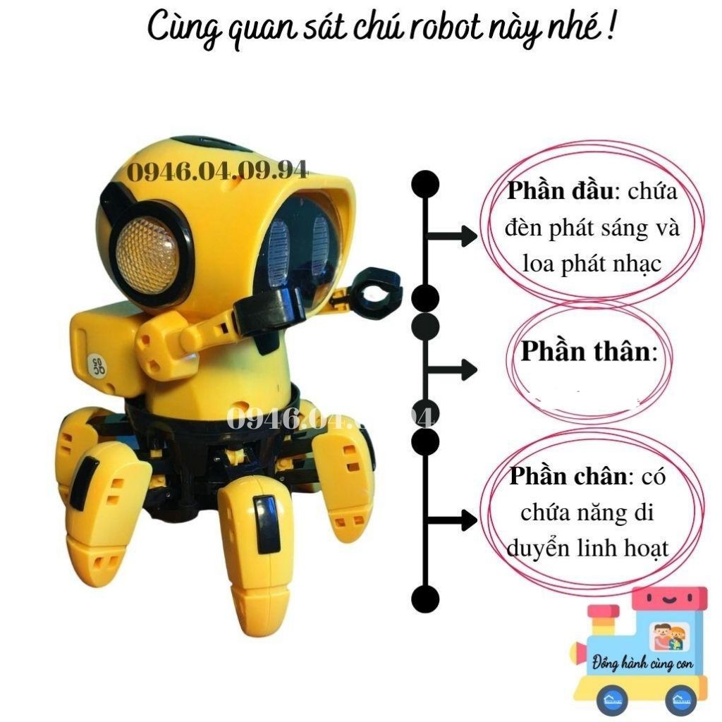 Đồ chơi phát nhạc ‍TẶNG PIN‍ Robot nhảy vui nhộn cho bé cả ngày vui vẻ