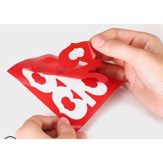 Decal chữ hỷ size 9x9cm