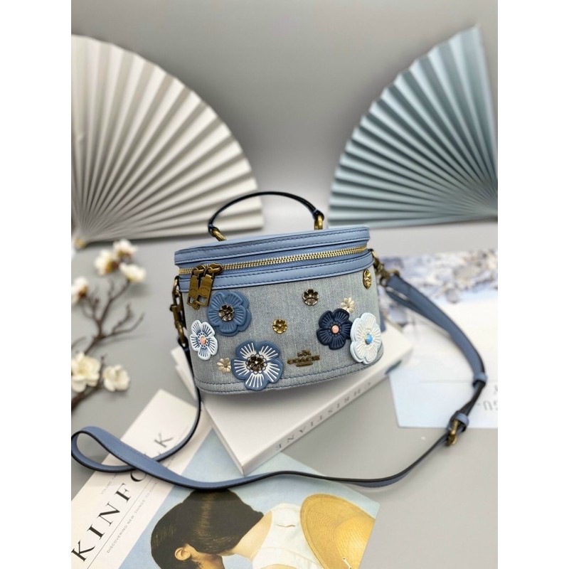 TÚI COACH HỘP TRÒN HOA 3D