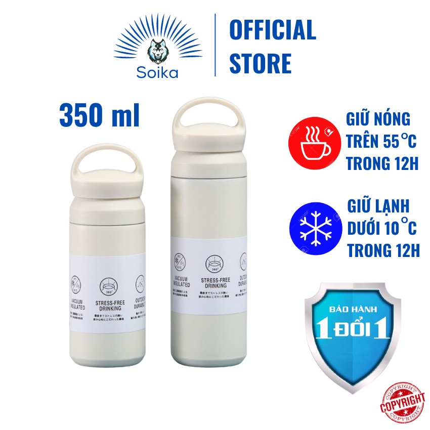 Bình Giữ Nhiệt SOIKA SB05350 Bằng Thép Không Gỉ Inox 304 350ml Nhiều Màu