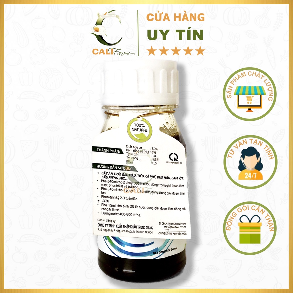 Phân hữu cơ AMINO nhập khẩu sung cây, mượt trái, dày lá ( 100% Natural)