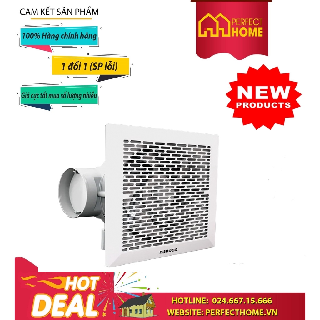 BÃO SALE {Hàng chính hãng} Quạt hút âm trần có ống dẫn Panasonic Nanoco NCV1520-C NCV2020-C