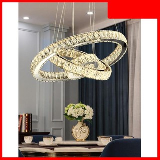 Đèn thả - đèn thả trần phale - 3 vòng sang trọng cao cấp đèn thả trang trí phòng khách đèn thả bàn ăn bh 24 tháng