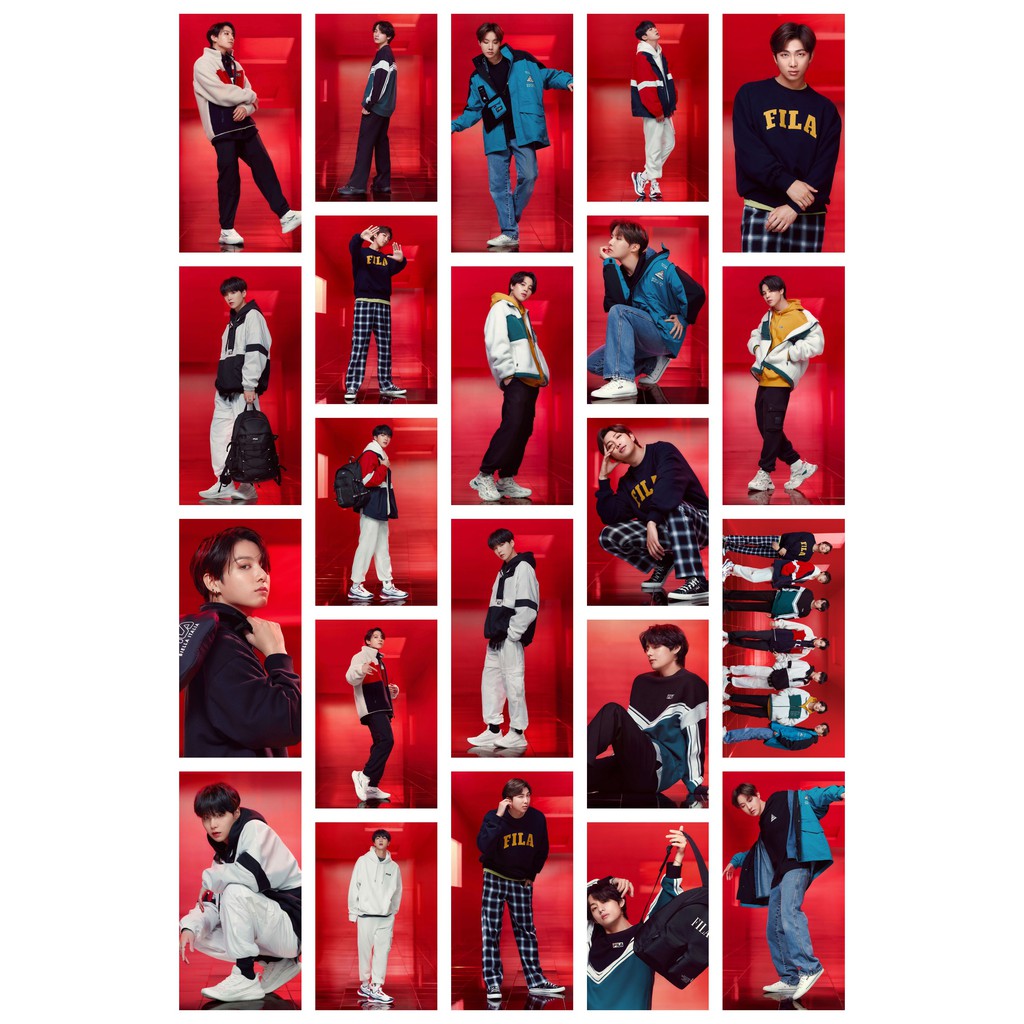 Lomo card 50 ảnh BTS x FILA 2020