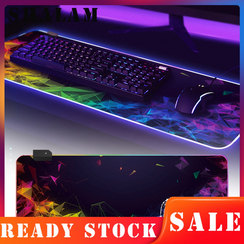 Miếng lót chuột cao su cỡ lớn có đèn led RGB nhiều màu chống trượt cho máy tính chất lượng cao