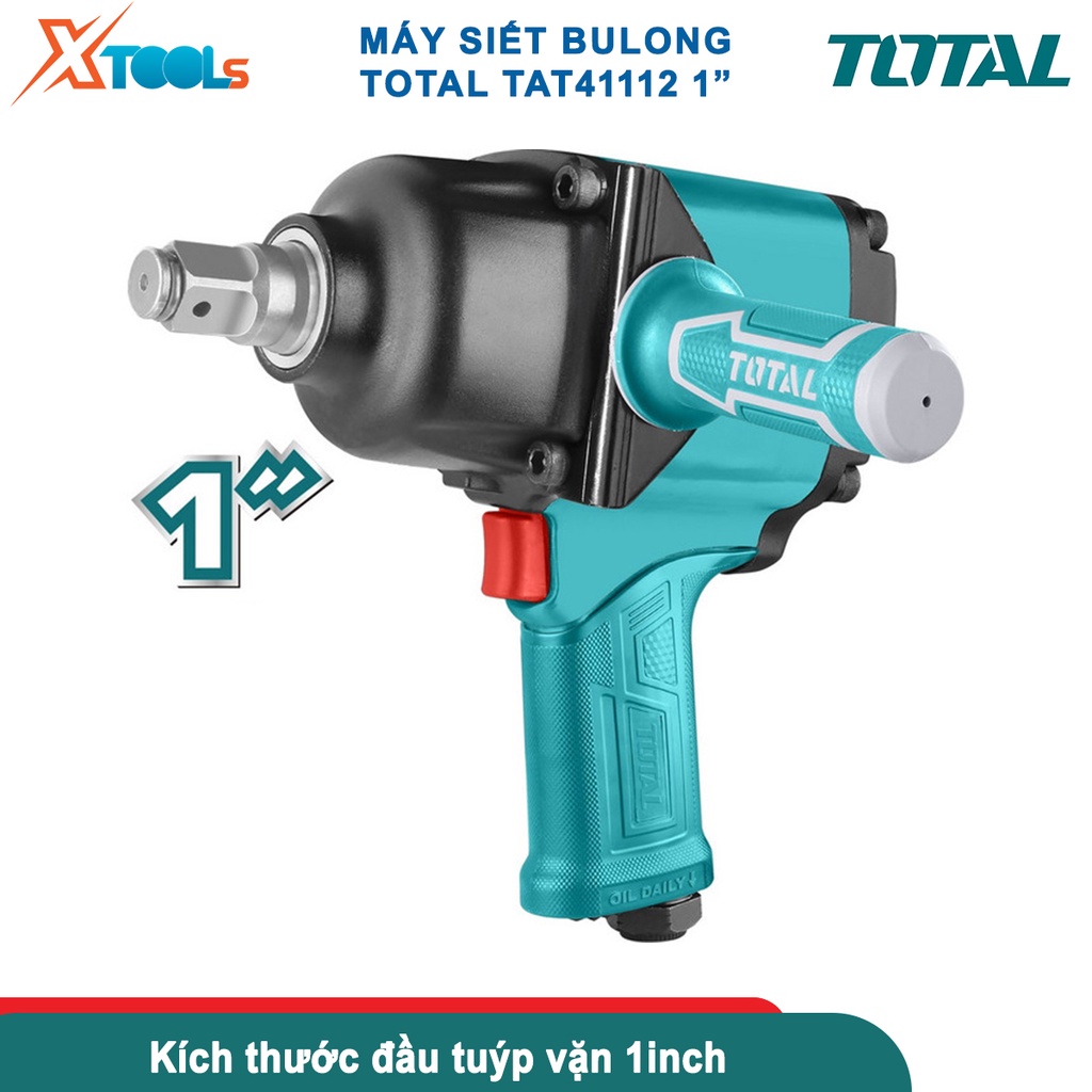 Máy siết bulong khí nén 1&quot; Total TAT41112 máy bắn bu lông cơ chế búa đôi momen xoắn 1800Nm [CHÍNH HÃNG][XTOOLS]