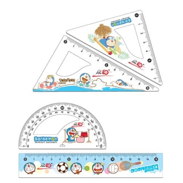 Bộ Thước Kẻ Êke Draemon điểm 10 TP-SR09/DO ( 1 bộ 4 thước như hình )