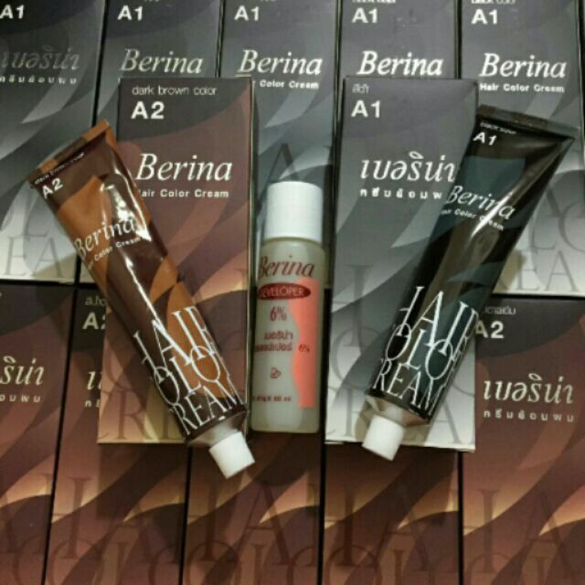 [Giá tốt] Thuốc Nhuộm tóc Thái Lan Berina A2 màu nâu hạt dẻ - 100% Authentic - Chính hãng