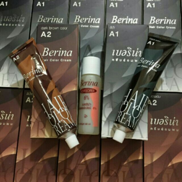 Thuốc Nhuộm tóc Thái Lan Berina A2 màu nâu hạt dẻ - 100% Authentic