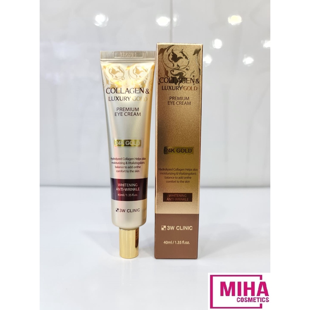 Kem Dưỡng Mắt Chống Lão Hóa 3W Clinic Collagen &amp; Luxury Gold Premium Eye Cream 40ml