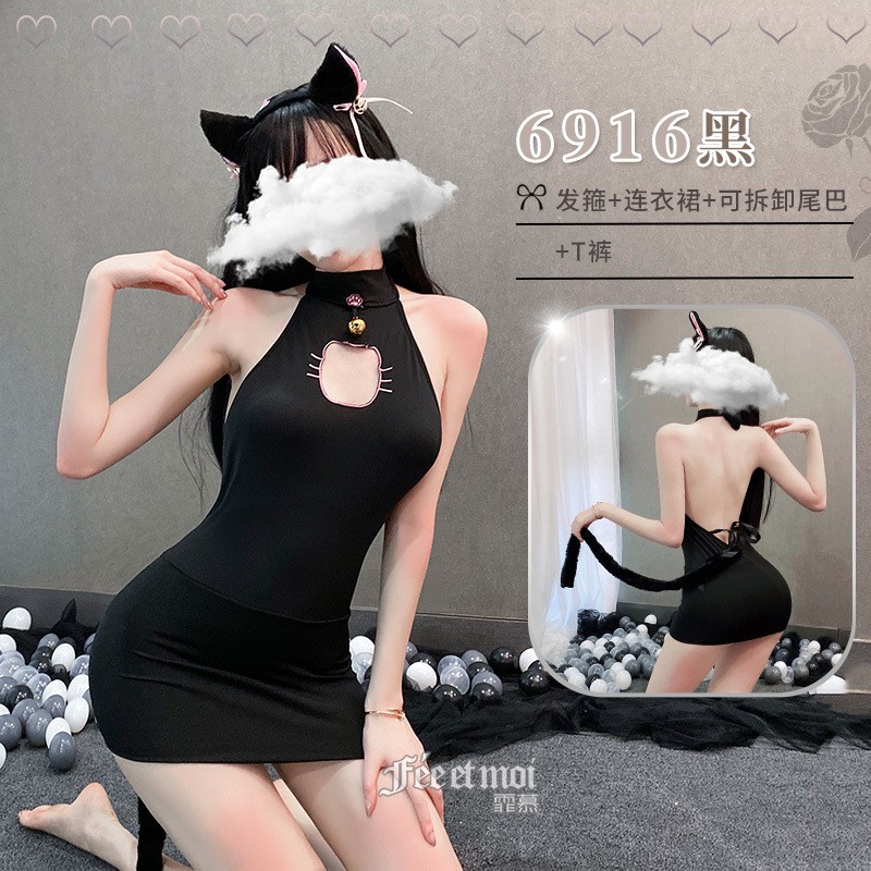 Bộ Đồ Hóa Trang Mèo Khoét Cổ Gợi Cảm Cho Nữ 6916 | BigBuy360 - bigbuy360.vn