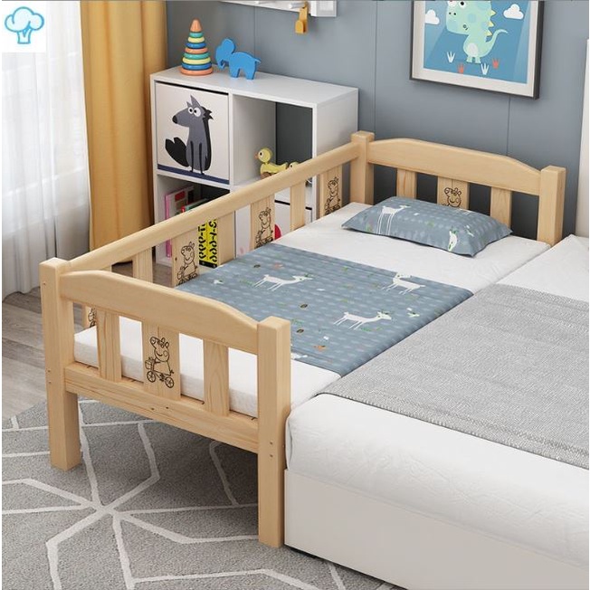 Giường cho bé Ghép cạnh giường Bố Mẹ ,Giường Gỗ Cho BéChất Liệu gỗ thông tự nhiên
