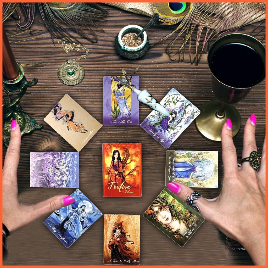 Bộ Bài Tarot Foxfire The Kitsune Phiên Bản Phân Chia Bằng Tiếng Anh Đầy Đủ Bí Ẩn
