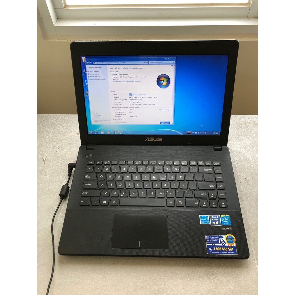 Laptop văn phòng cũ Asus X451MA,Celeron N2920 @ 1.86Ghz,4GB Ram,500GB HDD.