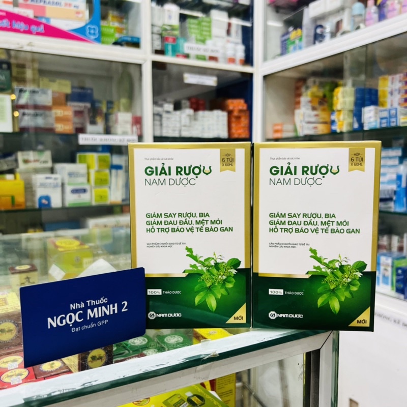 ✅ [Chính Hãng] Nước giải rượu mát gan nam dược (hộp 6 túi) giảm say rượu, bảo vệ gan, tăng cường chức năng gan .