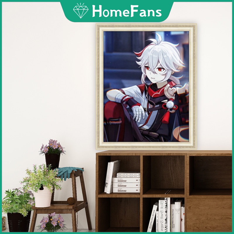 Tranh Đính Đá 5D Tự Làm Hình Zhongli Phổ Biến Nghệ Thuật Trang Trí Nội Thất 30x40cm/40x50cm
