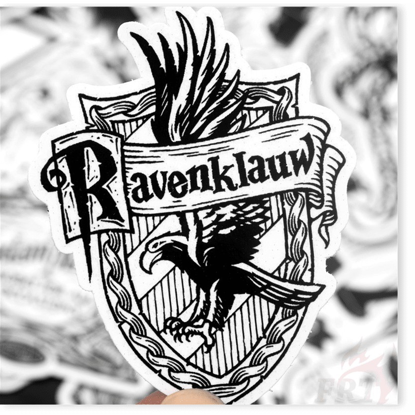Bộ 30 miếng sticker họa tiết Harry Potter màu đen cho trang trí