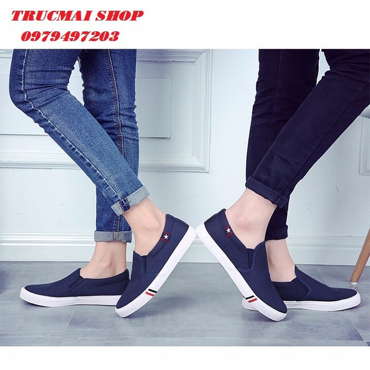 Giày lười unisex cho cả nam và nữ giày đôi vải bao đẹp, giày thể thao đi êm ôm chân (SP14)