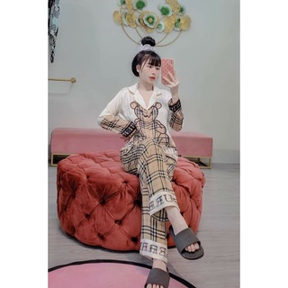 Set pijama gấu BBR LỤA LATIN SAM.CAO CẤP